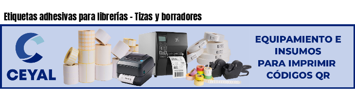 Etiquetas adhesivas para librerías - Tizas y borradores