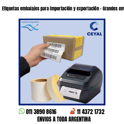 Etiquetas embalajes para importación y exportación – Grandes envíos