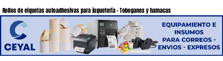 Rollos de eiquetas autoadhesivas para juguetería - Toboganes y hamacas