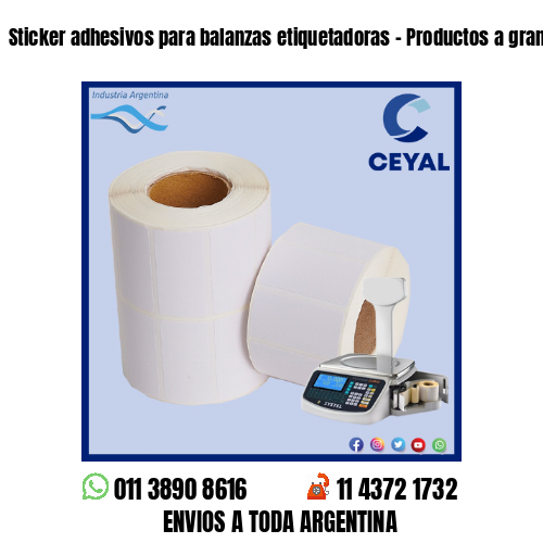 Sticker adhesivos para balanzas etiquetadoras – Productos a granel