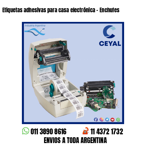 Etiquetas adhesivas para casa electrónica – Enchufes