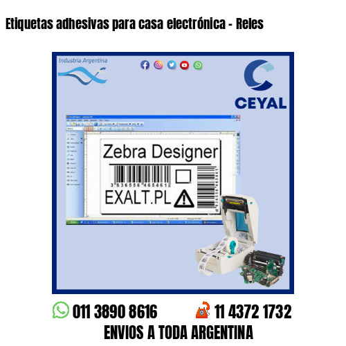 Etiquetas adhesivas para casa electrónica – Reles