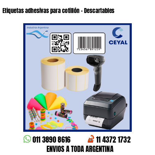Etiquetas adhesivas para cotillón – Descartables