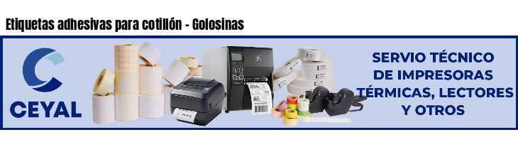 Etiquetas adhesivas para cotillón - Golosinas