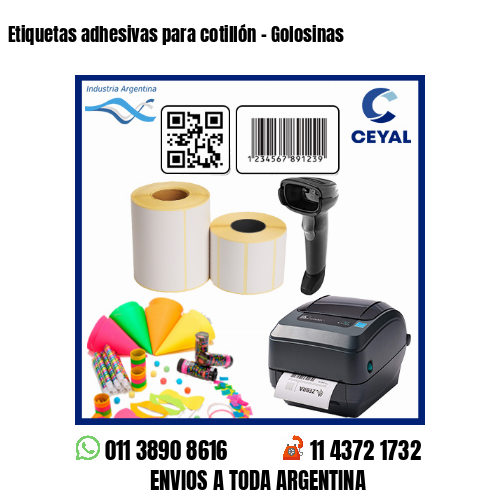 Etiquetas adhesivas para cotillón – Golosinas