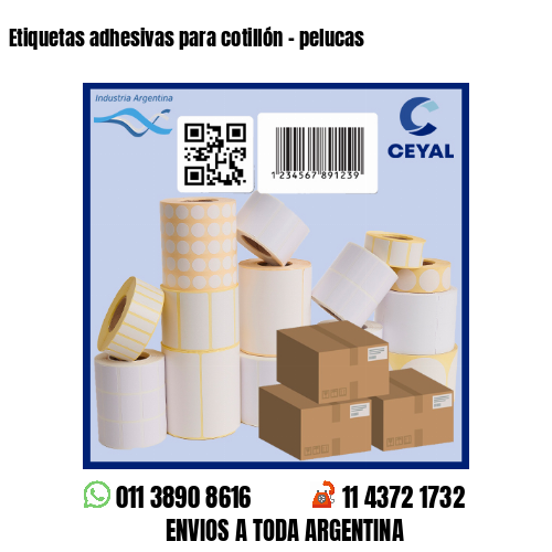 Etiquetas adhesivas para cotillón – pelucas
