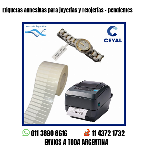 Etiquetas adhesivas para joyerías y relojerías – pendientes