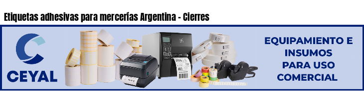 Etiquetas adhesivas para mercerías Argentina - Cierres