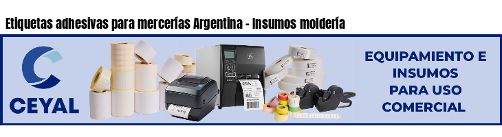 Etiquetas adhesivas para mercerías Argentina - Insumos moldería