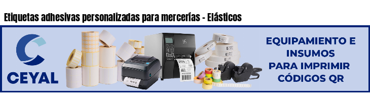 Etiquetas adhesivas personalizadas para mercerías - Elásticos