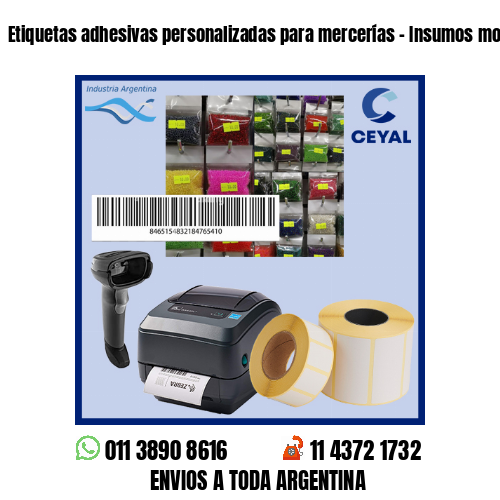 Etiquetas adhesivas personalizadas para mercerías – Insumos moldería