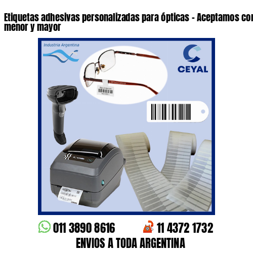 Etiquetas adhesivas personalizadas para ópticas – Aceptamos compras al por menor y mayor