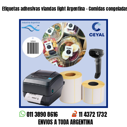Etiquetas adhesivas viandas light Argentina – Comidas congeladas