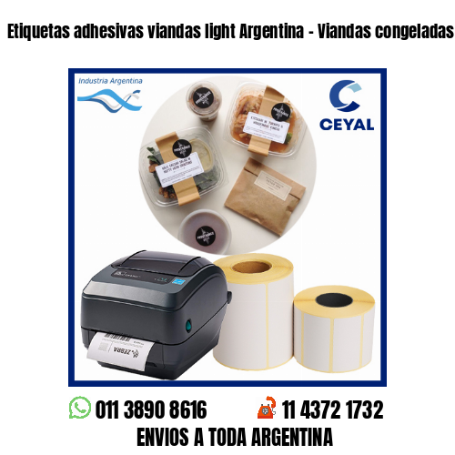 Etiquetas adhesivas viandas light Argentina – Viandas congeladas