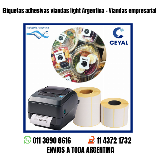 Etiquetas adhesivas viandas light Argentina – Viandas empresariales