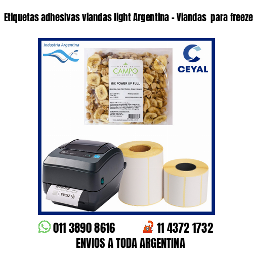Etiquetas adhesivas viandas light Argentina – Viandas  para freezer