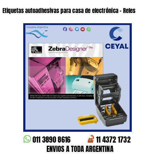 Etiquetas autoadhesivas para casa de electrónica – Reles