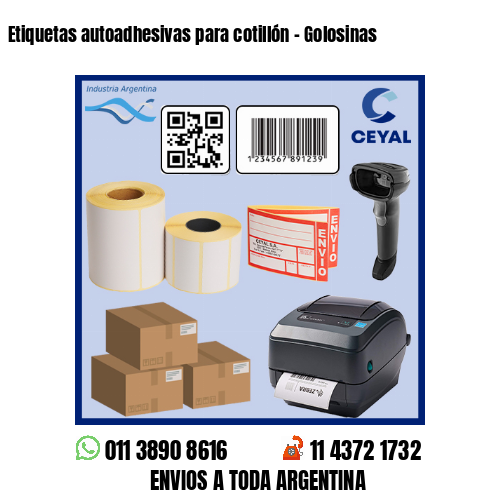 Etiquetas autoadhesivas para cotillón – Golosinas