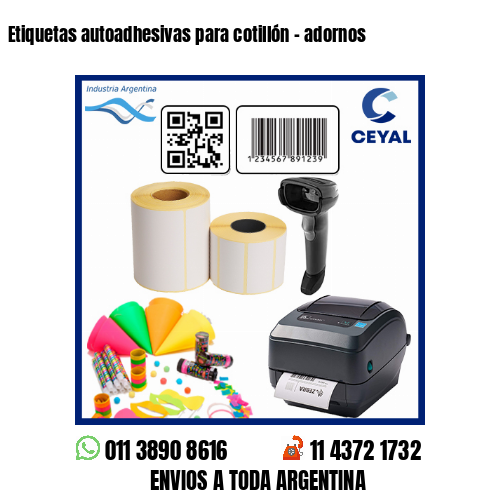 Etiquetas autoadhesivas para cotillón – adornos