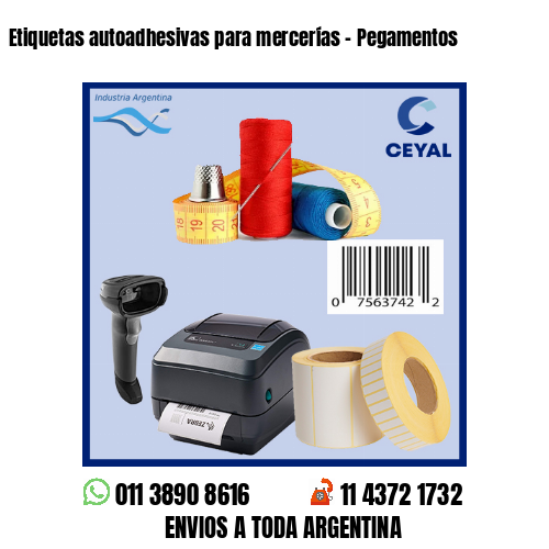 Etiquetas autoadhesivas para mercerías – Pegamentos