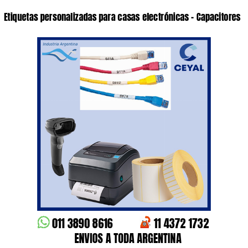 Etiquetas personalizadas para casas electrónicas – Capacitores