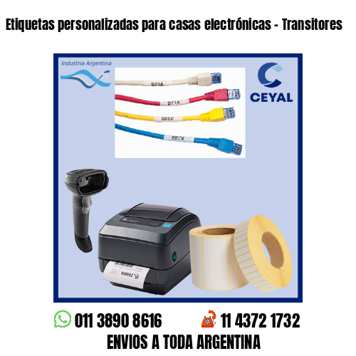 Etiquetas personalizadas para casas electrónicas – Transitores