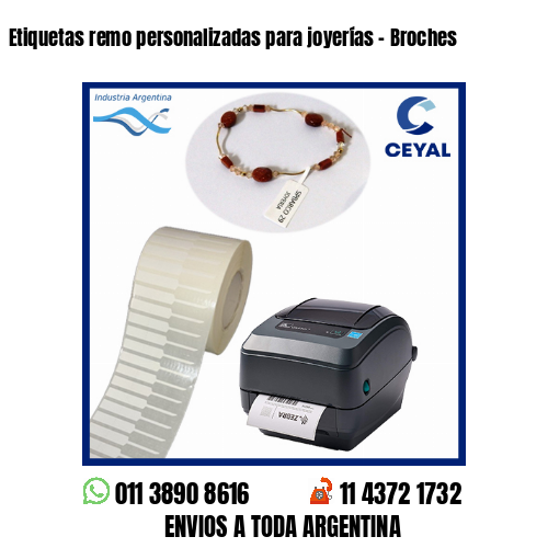 Etiquetas remo personalizadas para joyerías – Broches