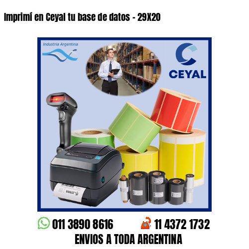 Imprimí en Ceyal tu base de datos – 29X20