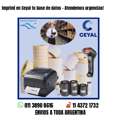 Imprimí en Ceyal tu base de datos – Atendemos urgencias!