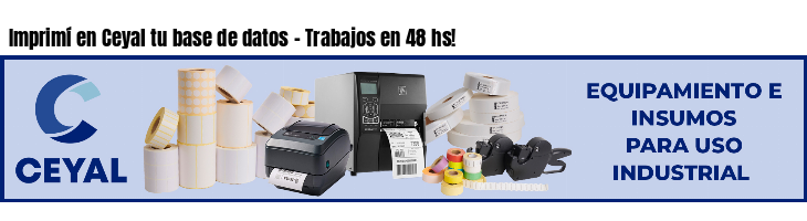 Imprimí en Ceyal tu base de datos - Trabajos en 48 hs!