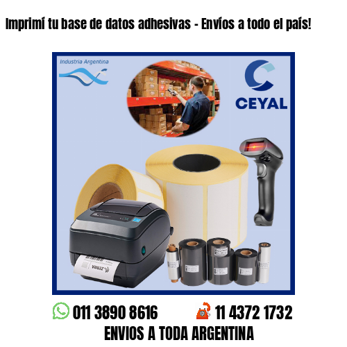 Imprimí tu base de datos adhesivas – Envíos a todo el país!