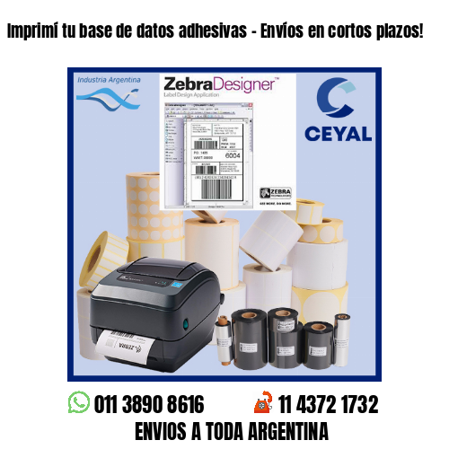 Imprimí tu base de datos adhesivas – Envíos en cortos plazos!