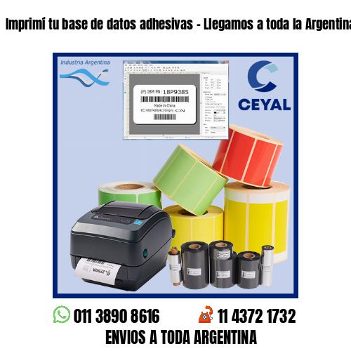 Imprimí tu base de datos adhesivas – Llegamos a toda la Argentina!