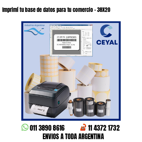 Imprimí tu base de datos para tu comercio – 38X20