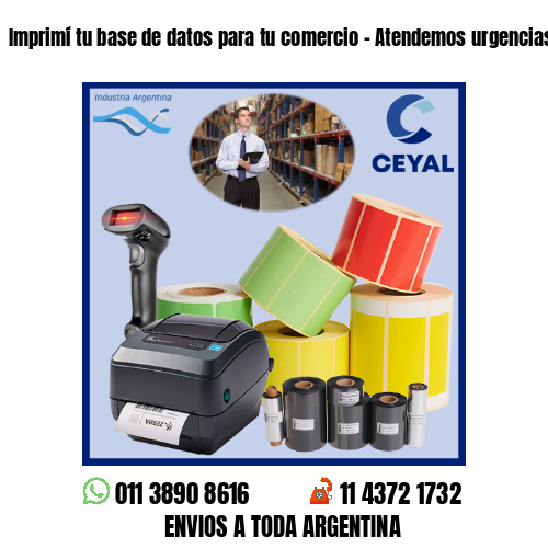 Imprimí tu base de datos para tu comercio – Atendemos urgencias!
