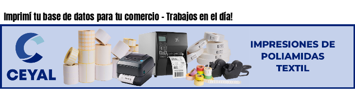 Imprimí tu base de datos para tu comercio - Trabajos en el día!