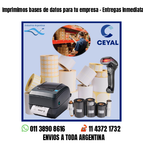 Imprimimos bases de datos para tu empresa – Entregas inmediatas!