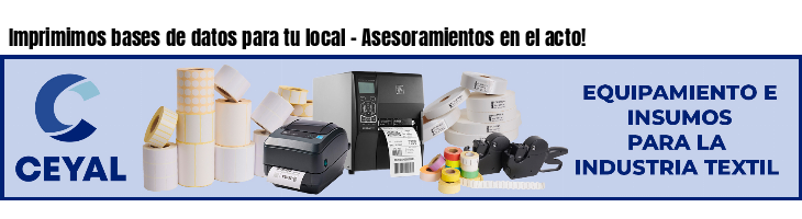 Imprimimos bases de datos para tu local - Asesoramientos en el acto!