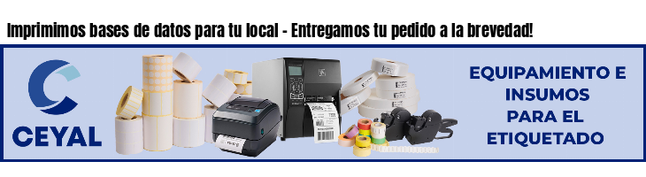 Imprimimos bases de datos para tu local - Entregamos tu pedido a la brevedad!