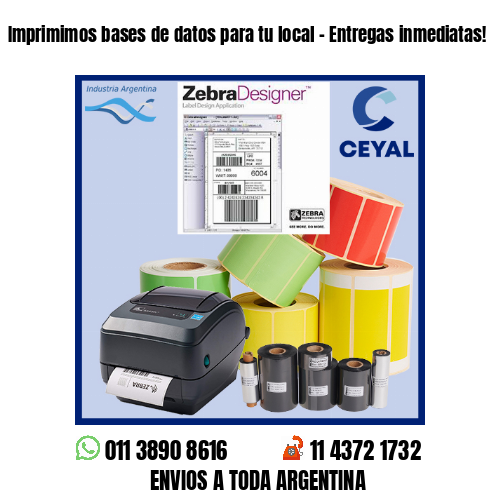 Imprimimos bases de datos para tu local – Entregas inmediatas!