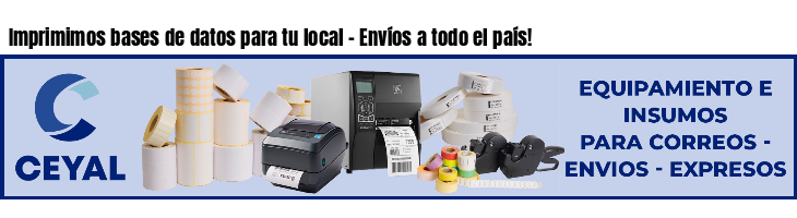 Imprimimos bases de datos para tu local - Envíos a todo el país!