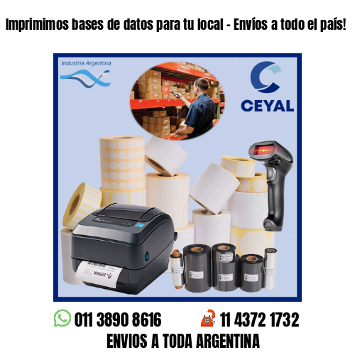 Imprimimos bases de datos para tu local – Envíos a todo el país!