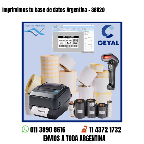 Imprimimos tu base de datos Argentina – 38X20