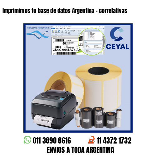 Imprimimos tu base de datos Argentina – correlativas