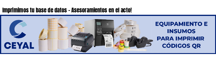 Imprimimos tu base de datos - Asesoramientos en el acto!