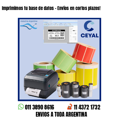 Imprimimos tu base de datos – Envíos en cortos plazos!