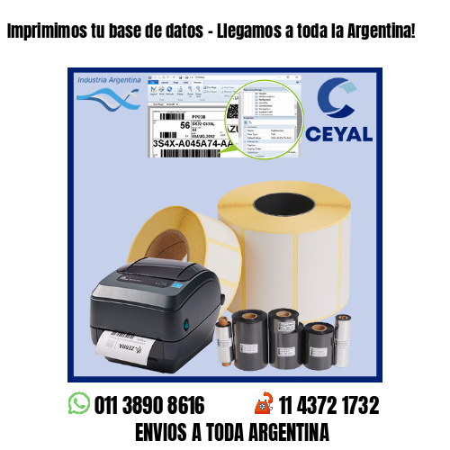 Imprimimos tu base de datos – Llegamos a toda la Argentina!