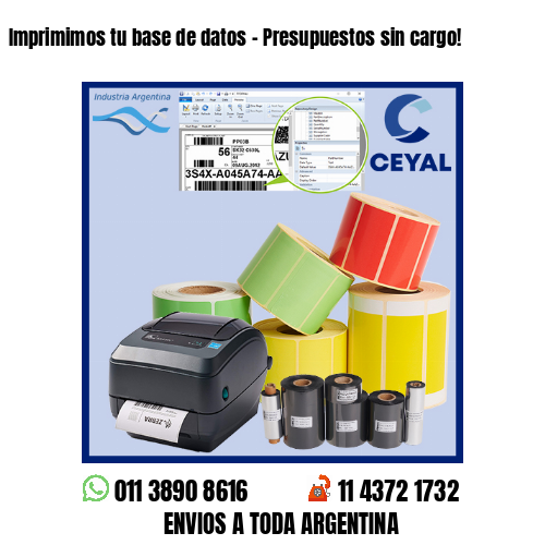 Imprimimos tu base de datos – Presupuestos sin cargo!