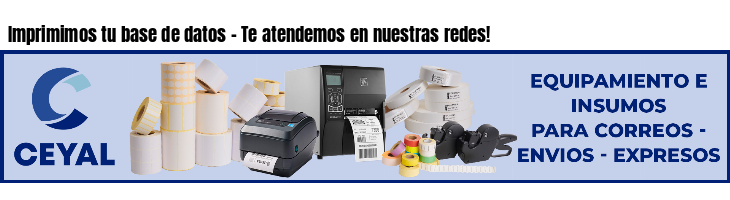 Imprimimos tu base de datos - Te atendemos en nuestras redes!