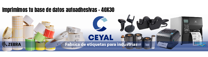 Imprimimos tu base de datos autoadhesivas - 40X30